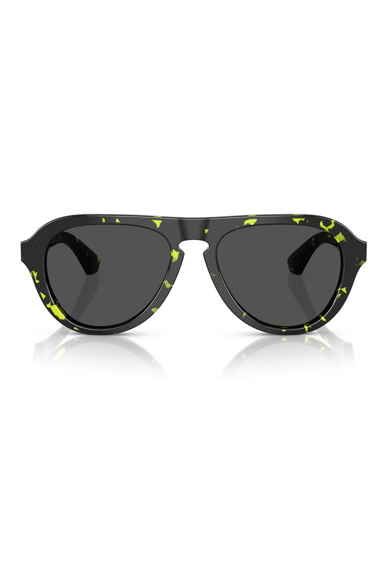55mm Pilot Sunglasses, Main, color, GREEN HAVANA