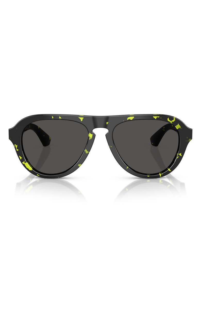 Burberry 55mm Pilot Sunglasses, Main, color, Green Havana