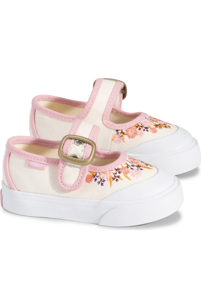 Vans Kids' Floral Embroidered Mary Jane Sneaker, Main, color, Pressed Floral Marshmallow