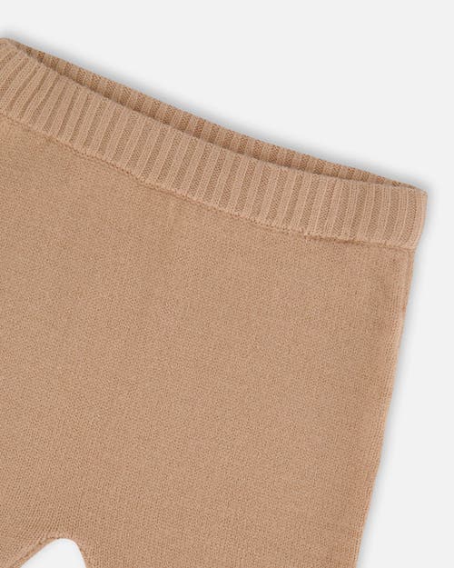 Deux Par Deux Boy Knitted Top And Pant Set In Brown