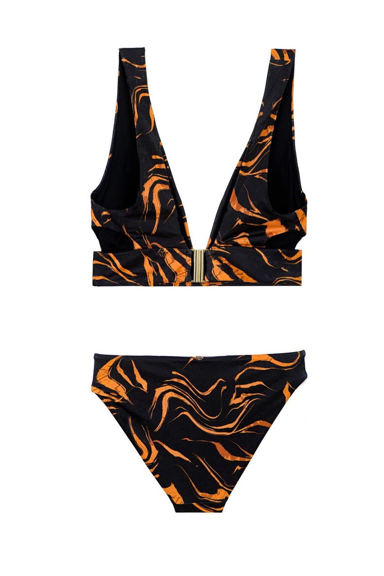 Amber Deep V Top & V Bottom, Alternate, color, Volcano