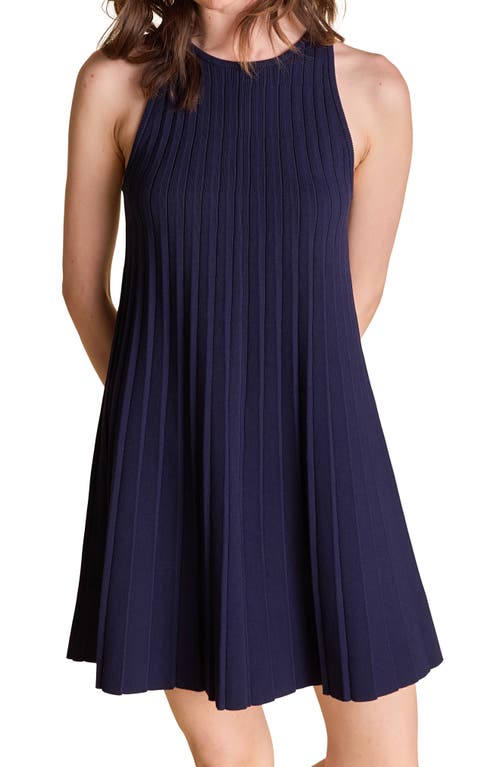 ENGLISH FACTORY ENGLISH FACTORY PLEATED A-LINE KNIT MINIDRESS