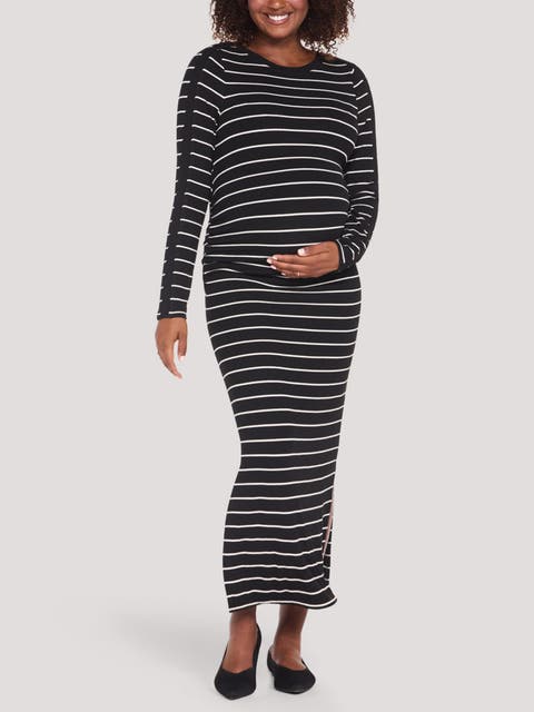 Envelope Neck Long Sleeve Maxi Dress