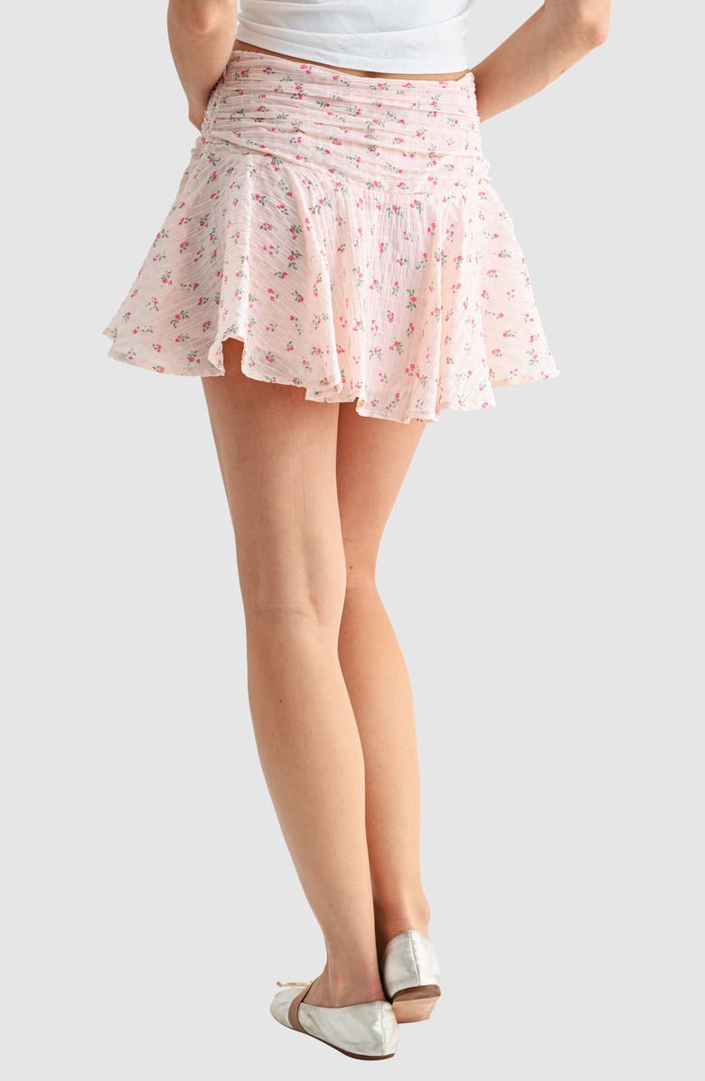 All in Favor Flutter Miniskirt, Alternate, color, Pink Ditsy