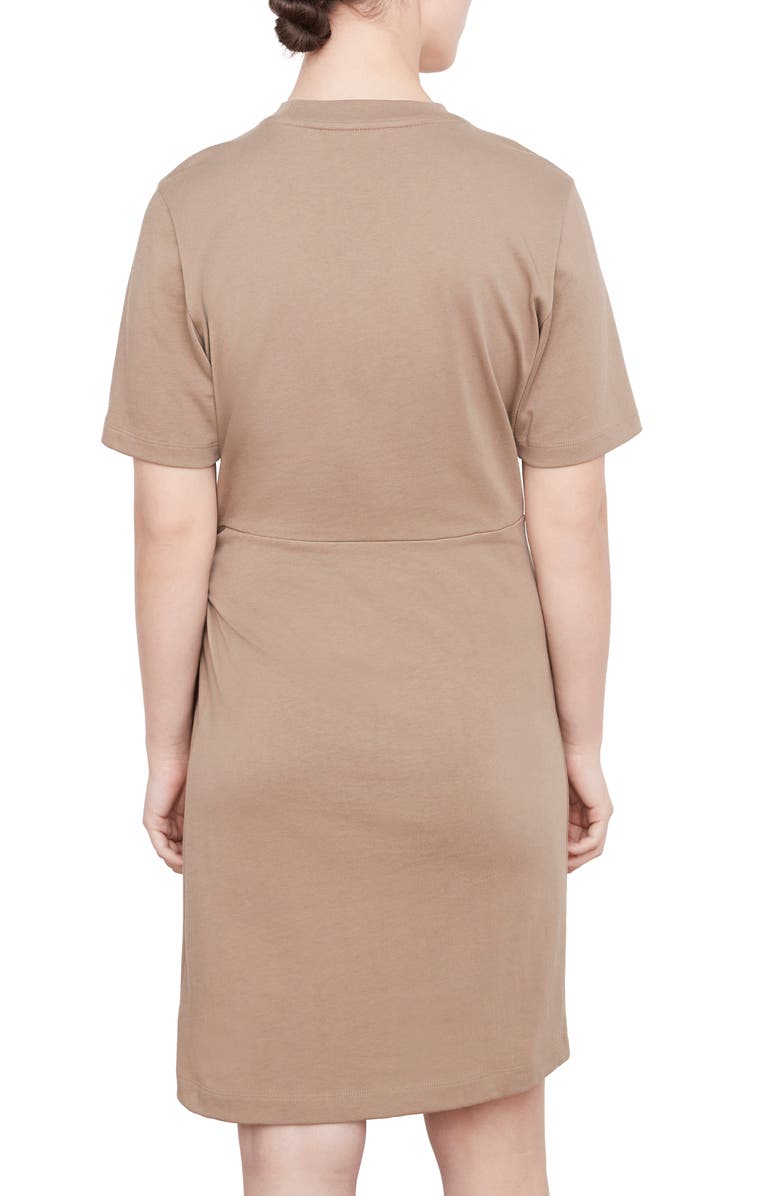 Vince Side Tie Cotton T-Shirt Dress, Alternate, color, Shale