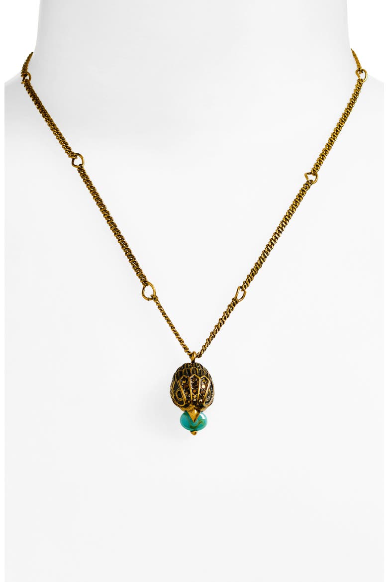 Eagle Head Pendant Necklace, Alternate, color, TURQUOISE