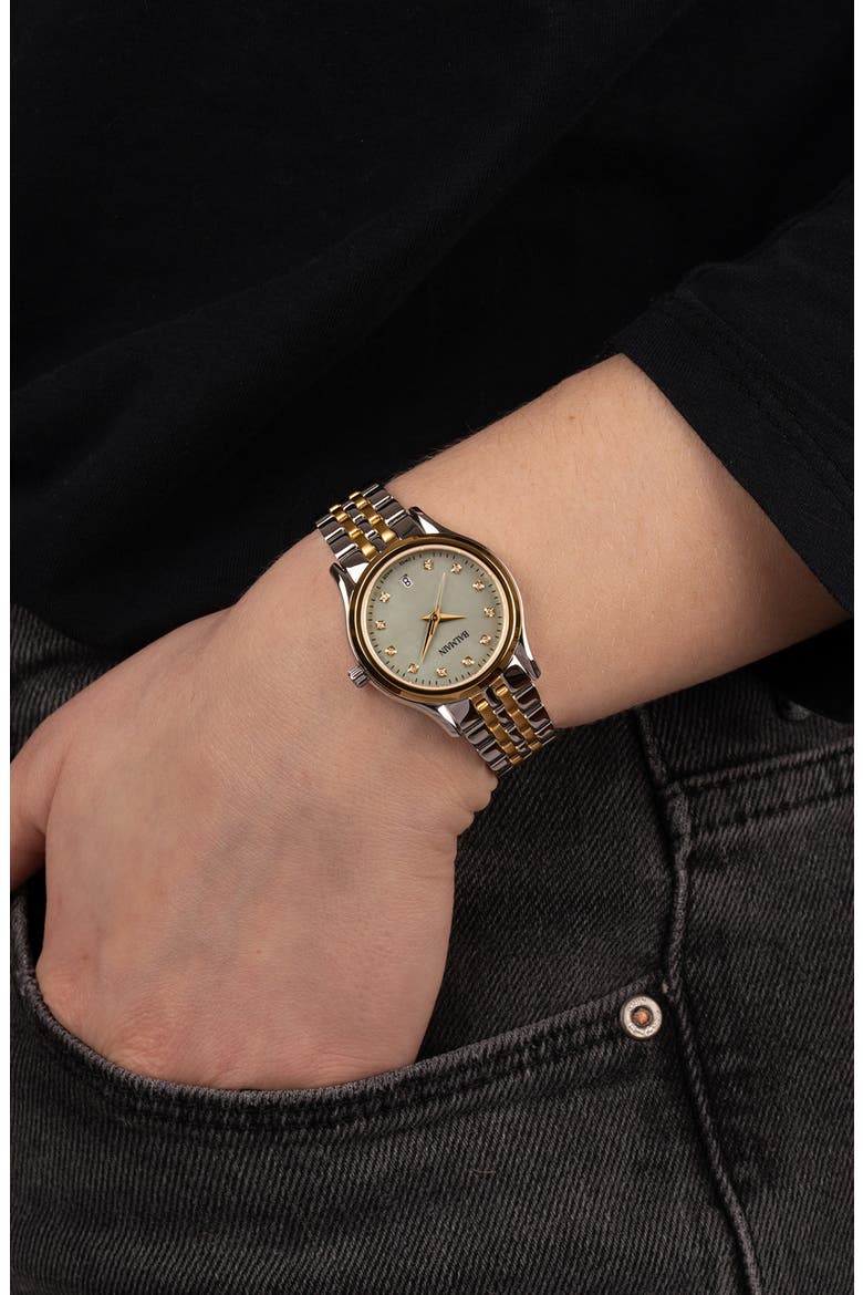Diamond Two-Tone Bracelet Watch, 28mm, Alternate, color, BICOLOR STAINLESS STEEL