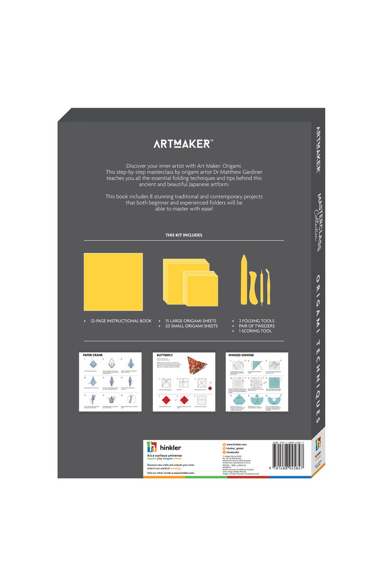 Art Maker Masterclass Collection Origami Techniques Kit, Alternate, color, Multicolored