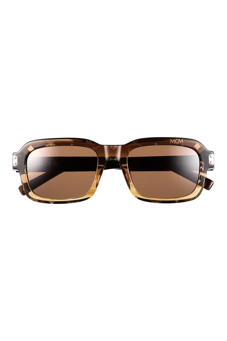 53mm Square Sunglasses, Main, color, LIGHT BROWN/ OTHER / ROVIEX