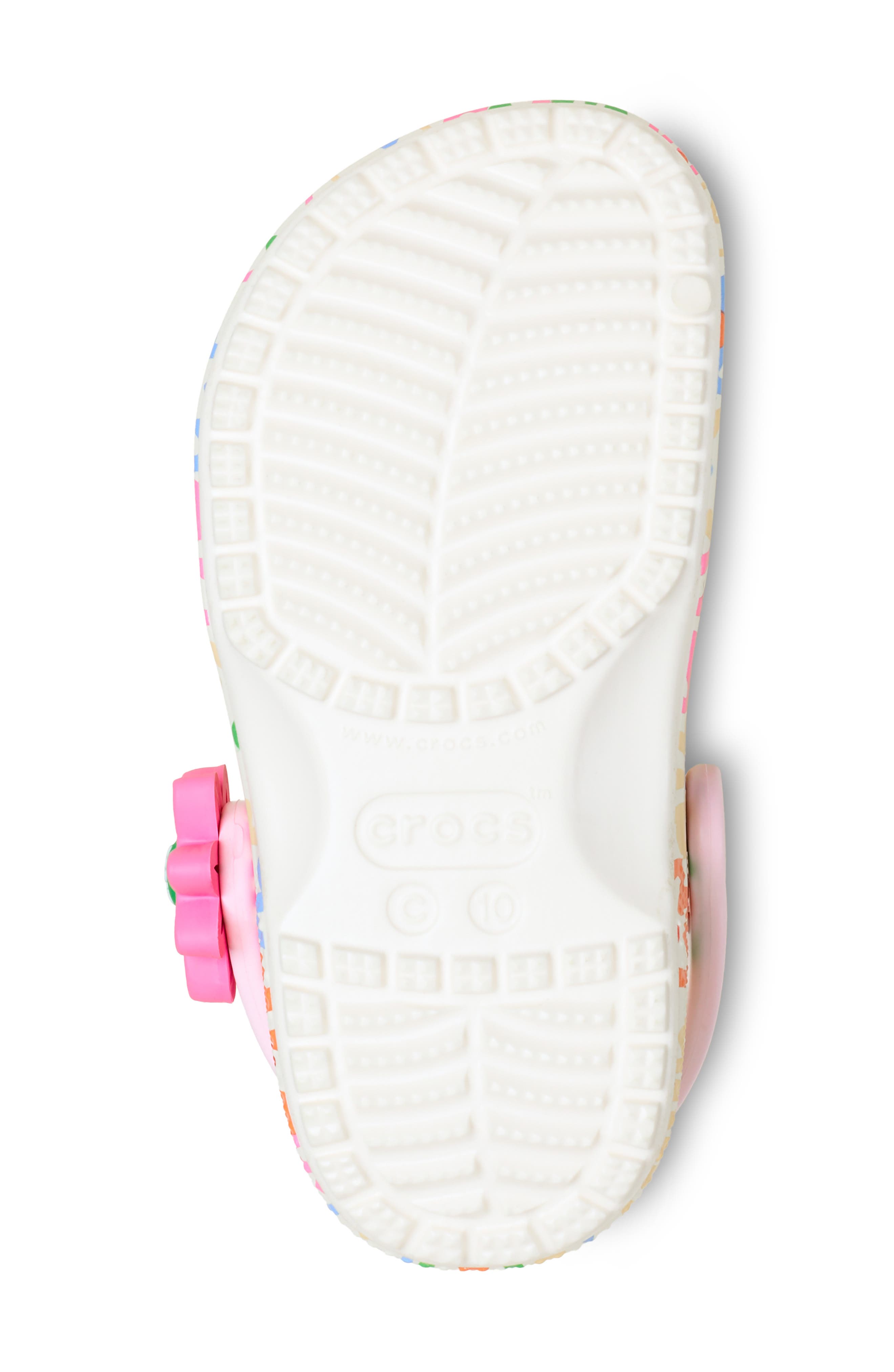Kids' Classic Retro Flower Clog, Alternate, color, CHALK MULTI