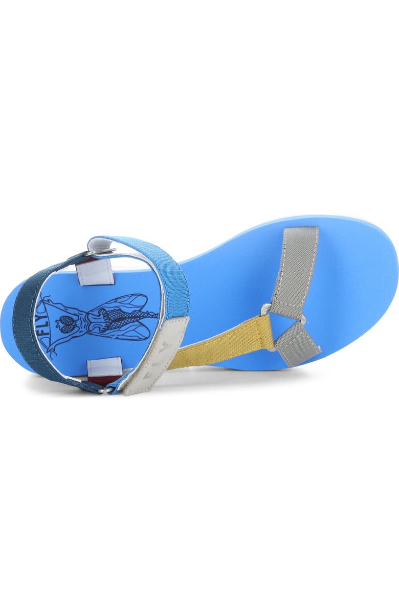 Fly London Yefa Wedge Sandal, Alternate, color, 004 Multi/Azure Grog