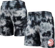New Era Men's New Era Black Atlanta Hawks Fleece Tie-Dye Shorts