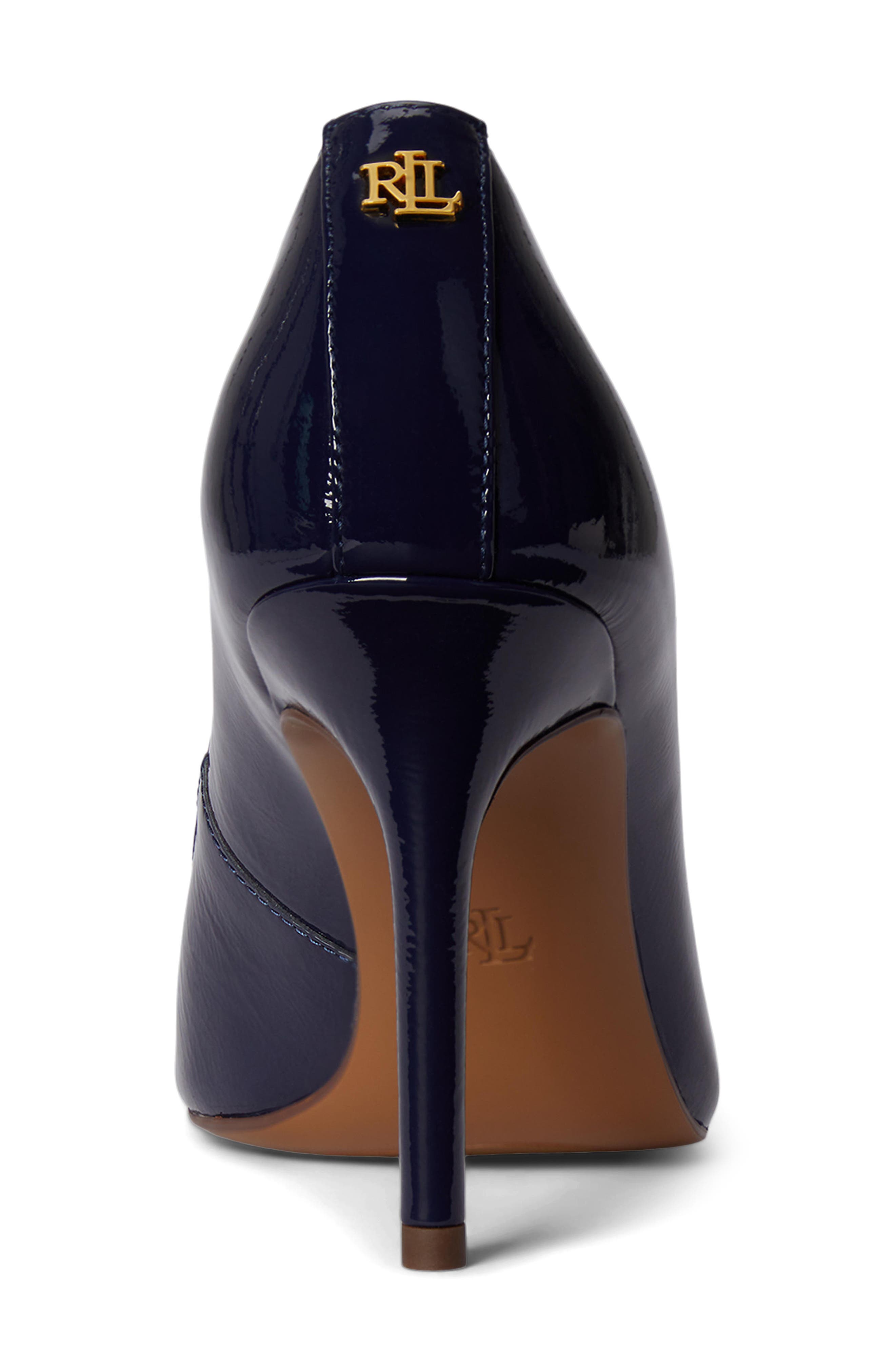 Ralph Lauren Lindella II Pointed Toe Pump, Alternate, color, Refined Navy
