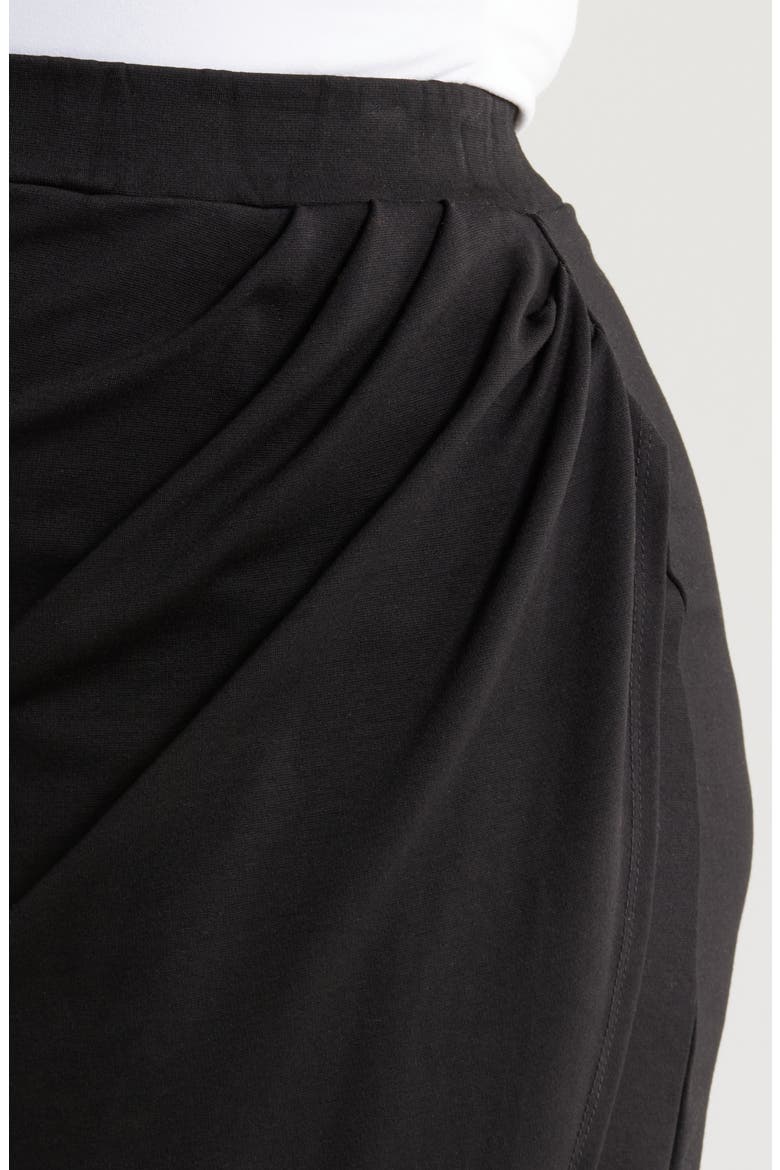 Tulip Hem Wrap Skirt, Alternate, color, BLACK