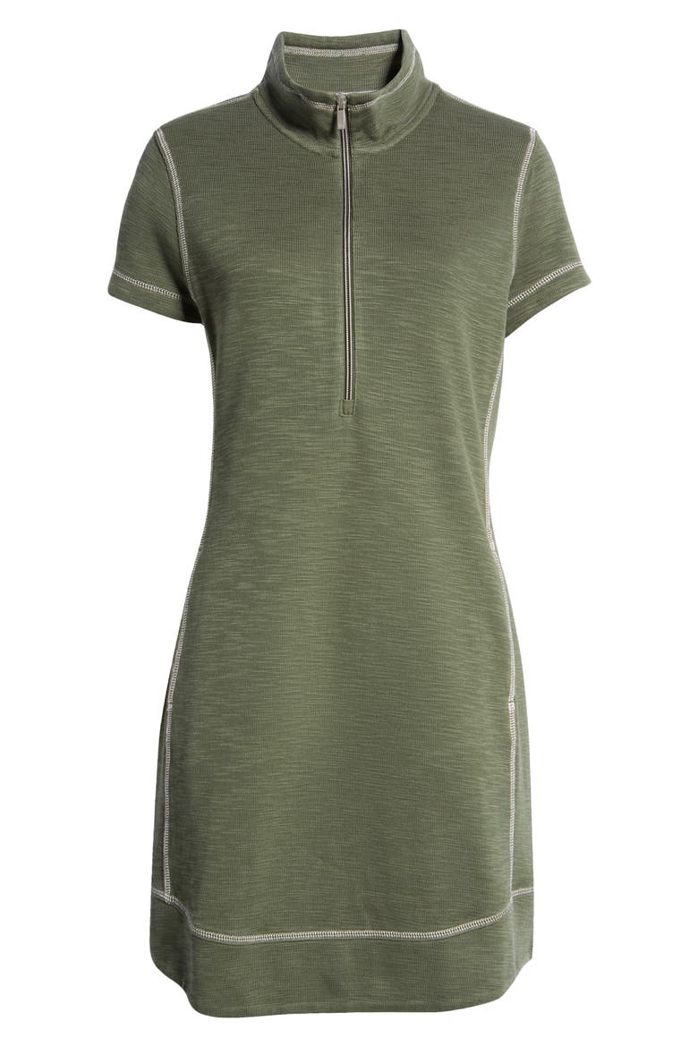 Tobago Bay Half Zip Dress, Alternate, color, PALM MOSS
