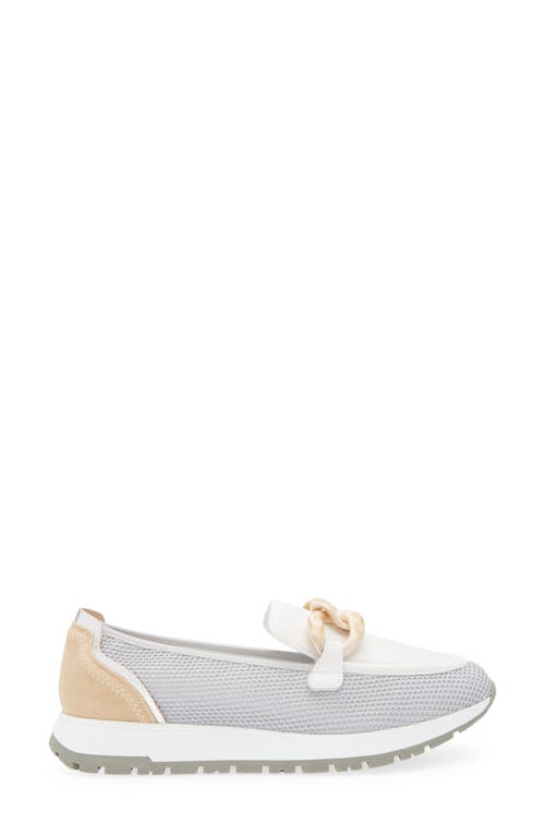 Regarde Le Ciel Eloida Loafer In White/grey/sabbia