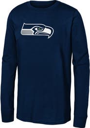 Outerstuff Youth College Navy Seattle Seahawks Primary Logo Long Sleeve T-Shirt