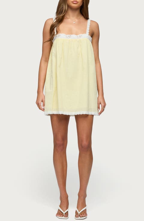 Hipla Contrast Lacy Cotton Minidress