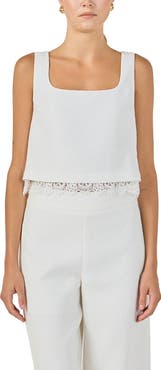 Endless Rose Lace Trim Sleeveless Top