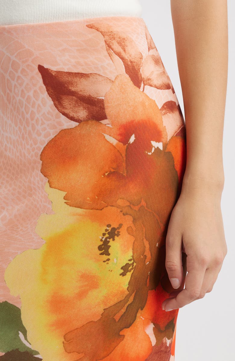 AFRM Tegan Printed Mesh Maxi Skirt, Alternate, color, 