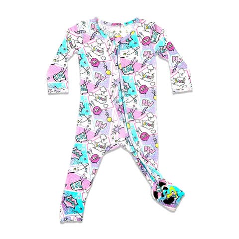 Baby Comic Purple Convertible Footie (Baby)