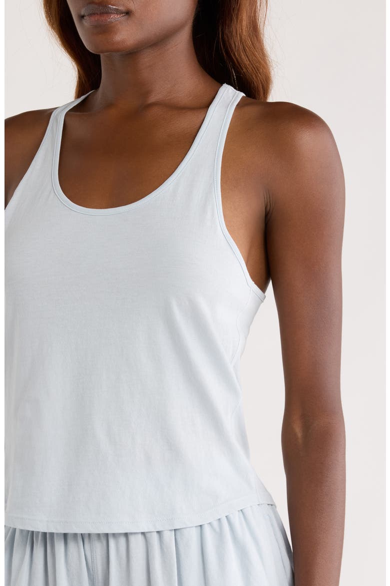 Organic Pima Cotton Curve Hem Tank, Alternate, color, TRANQUIL BLUE
