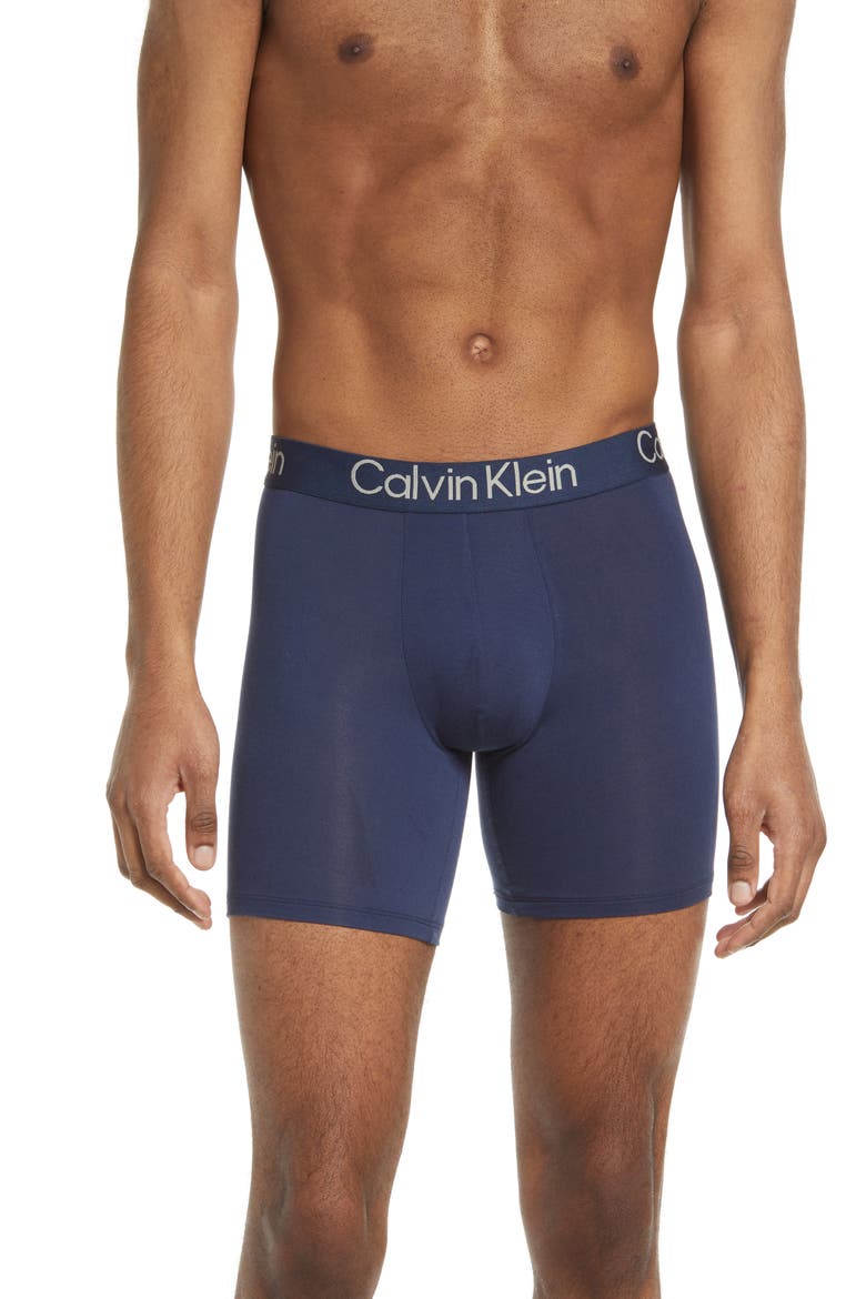 Ultra-Soft Modern 3-Pack Stretch Modal Boxer Briefs, Alternate, color, BLACK BLUE
