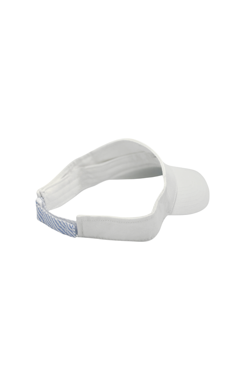 Bits & Bows Golf Clubs Twill Visor In White