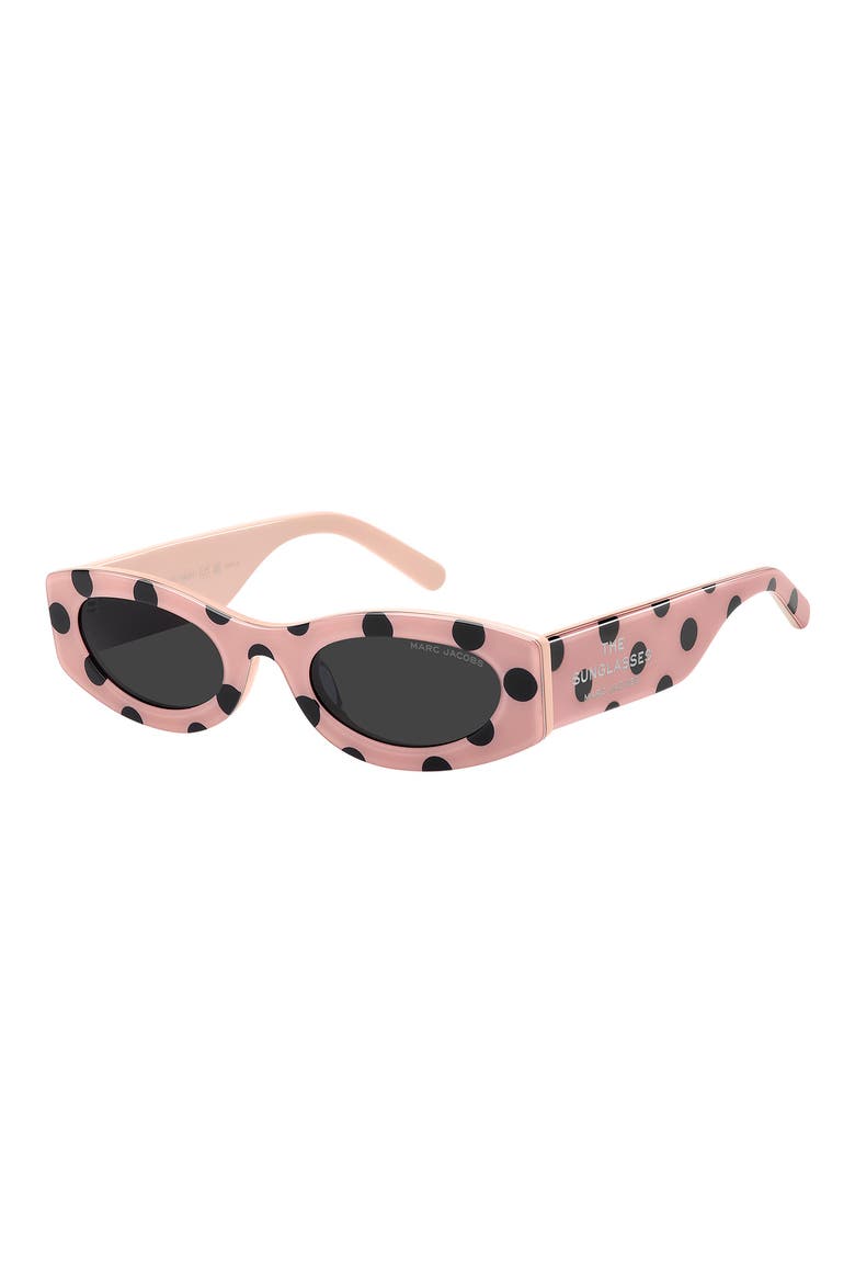 51mm Oval Sunglasses, Alternate, color, PINK BLACK/ GREY