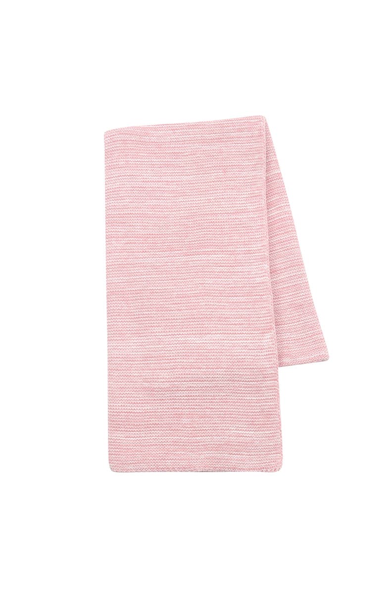 Lambs & Ivy Signature 100% Cotton Marl Textured Knit Baby Blanket, Main, color, Pink