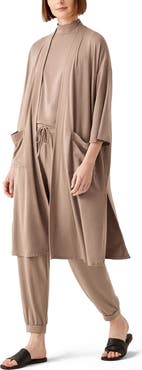 Eileen Fisher Boxy Longline Jersey Jacket