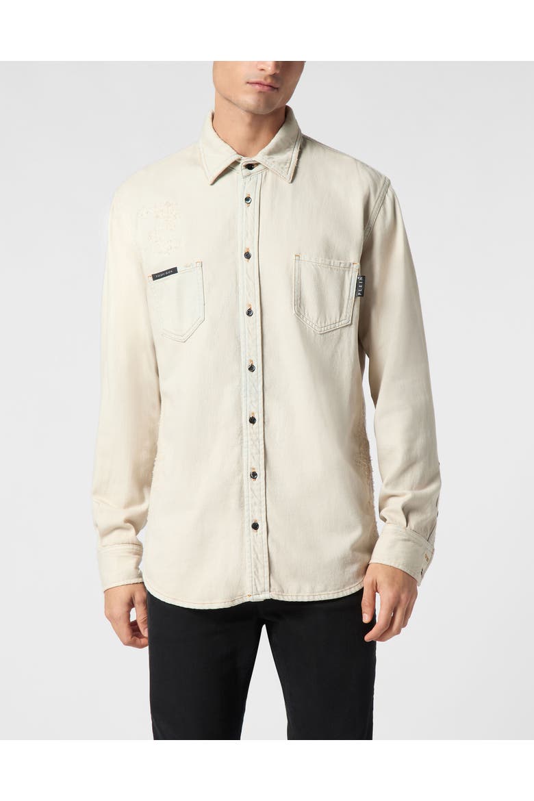 Denim Shirt Ls Men, Main, color, Minnesota