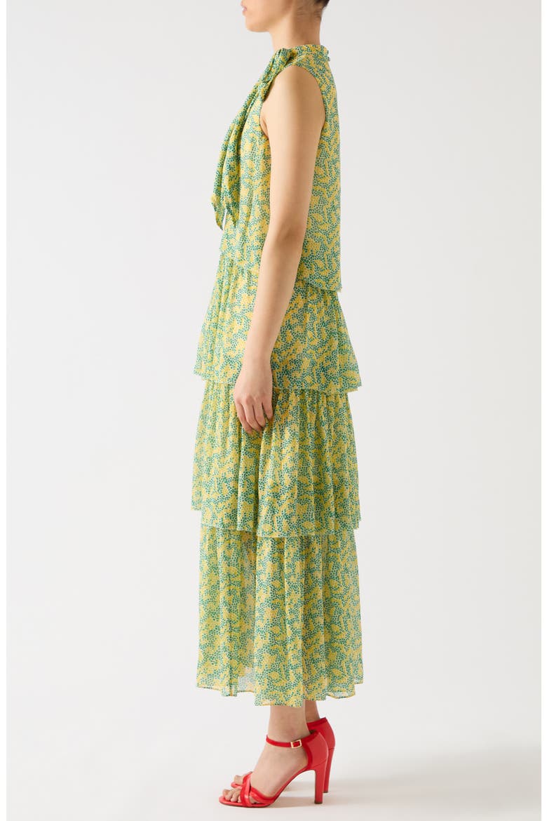 Kristen Tiered Maxi Dress, Alternate, color, YELLOW MULTI