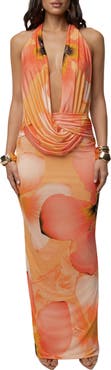 JLUXLABEL Dawn Draped Maxi Dress