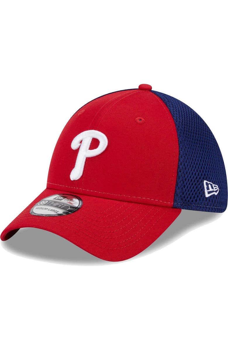 New Era Men's New Era Red Philadelphia Phillies Team Neo 39THIRTY Flex Hat, Main, color, Red