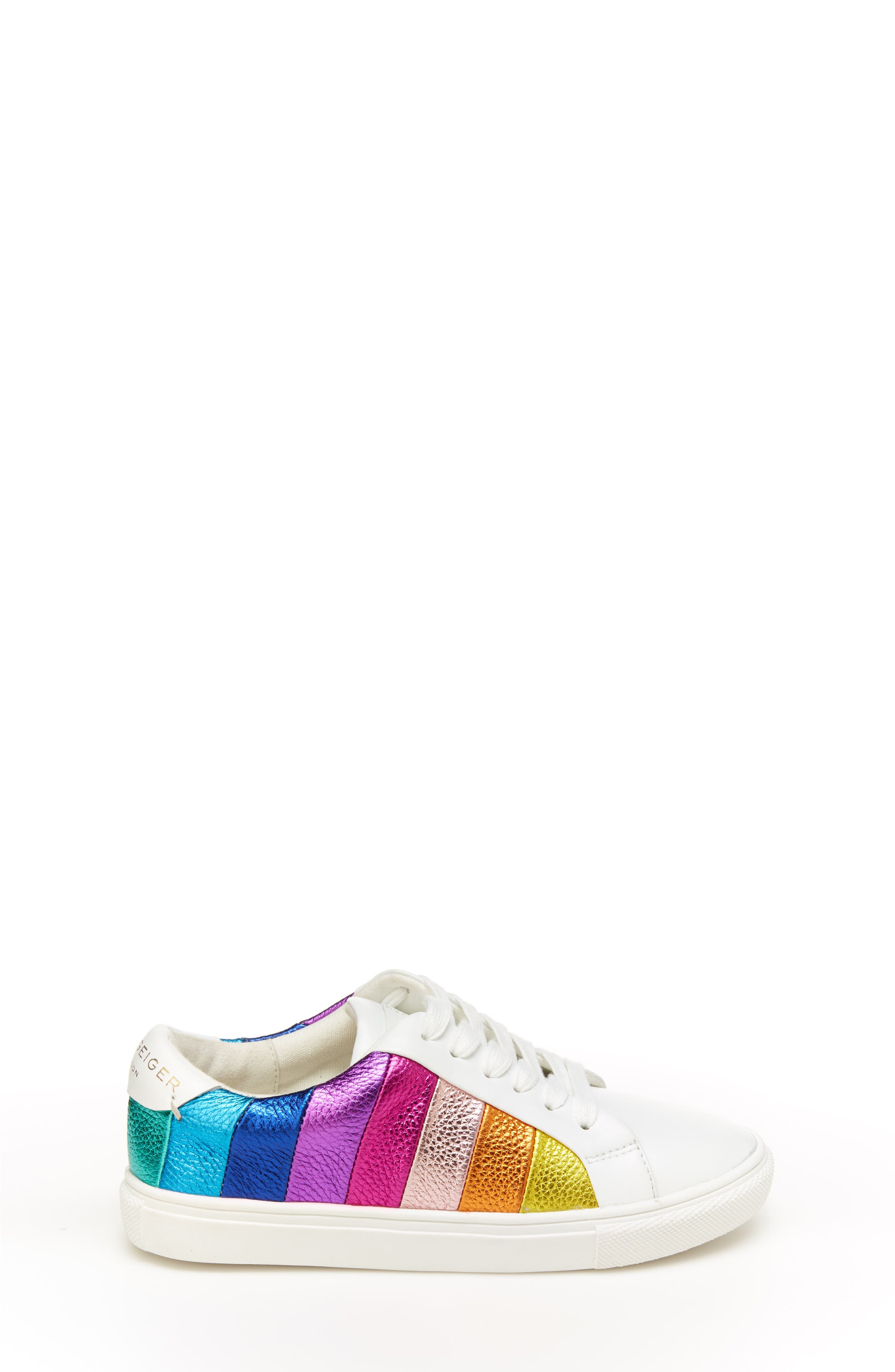 Kurt Geiger London Kurt Geiger Mini Lane Stripe Leather Sneaker, Alternate, color, 