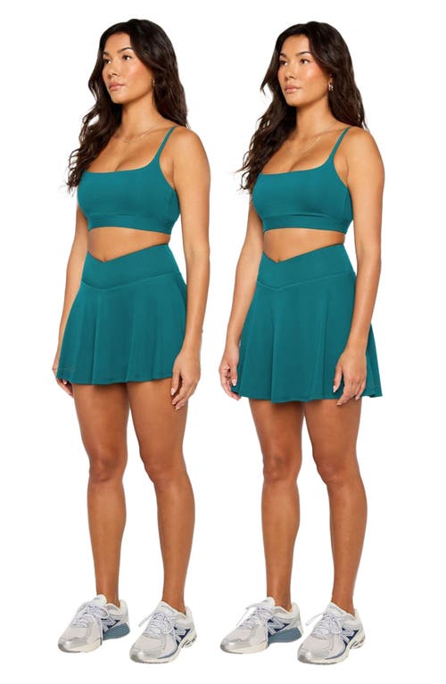 Fabletics Crossover Flounce Skirt Classic Mini In Green