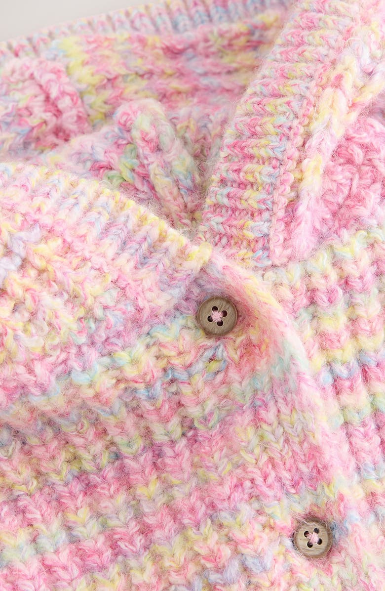 NEXT Kids' Bear Pocket Hooded Cardigan, Alternate, color, Pink