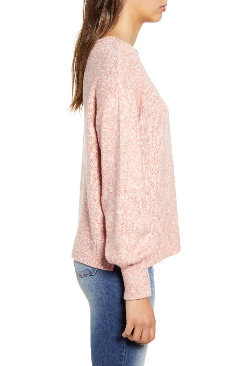 Everyday V-Neck Sweater, Alternate, color, CORAL CLAY MARL