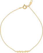 Bony Levy 14K Yellow Gold Heart Bar Bracelet