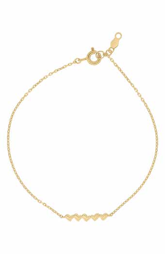 Bony Levy 14K Yellow Gold Heart Bar Bracelet