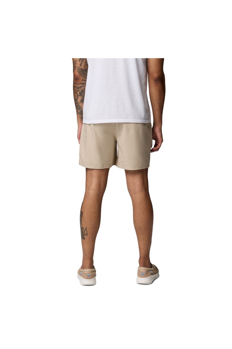 Men's Columbia  Natural Texas Longhorns PFG Terminal Roamer™ Omni-Shade™ Stretch Shorts, Alternate, color, Natural