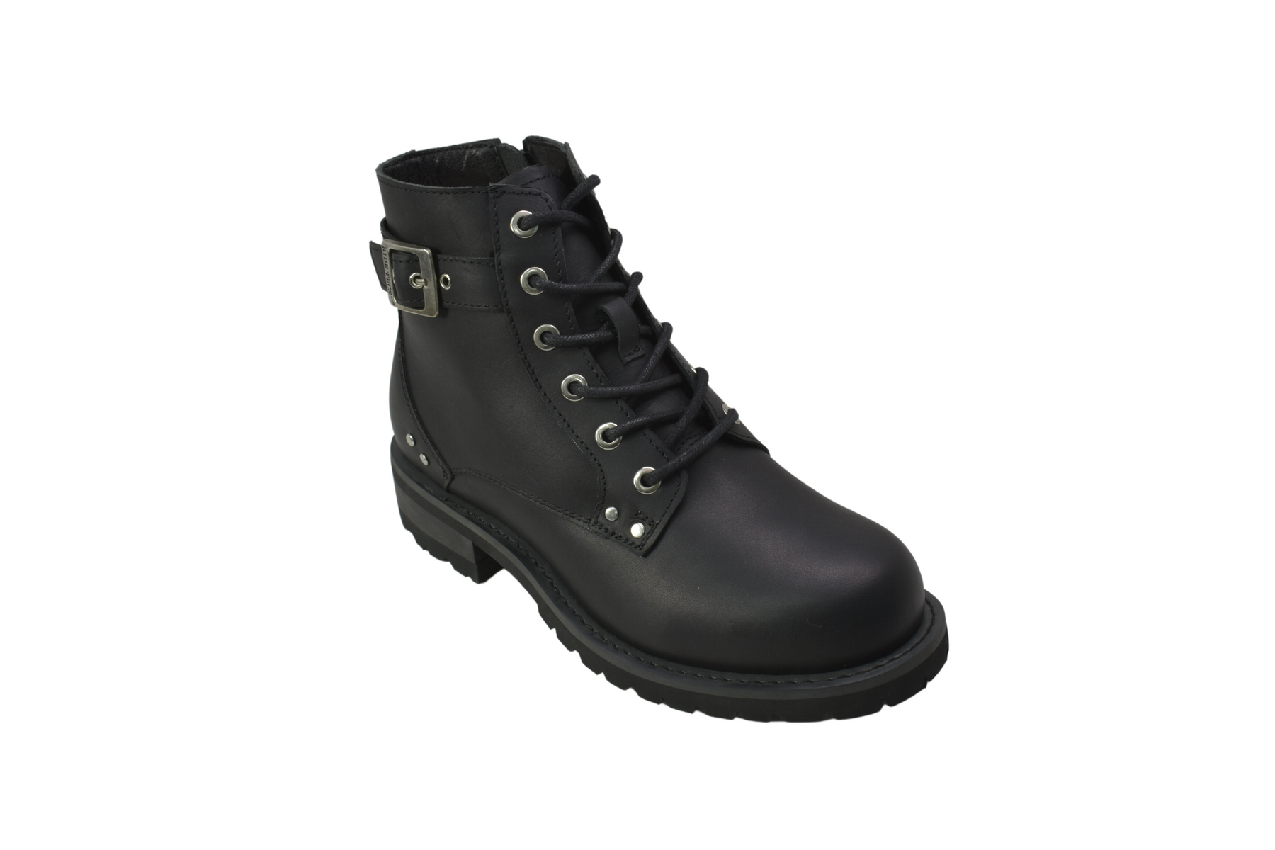 7" Biker Boots, Main, color, Black