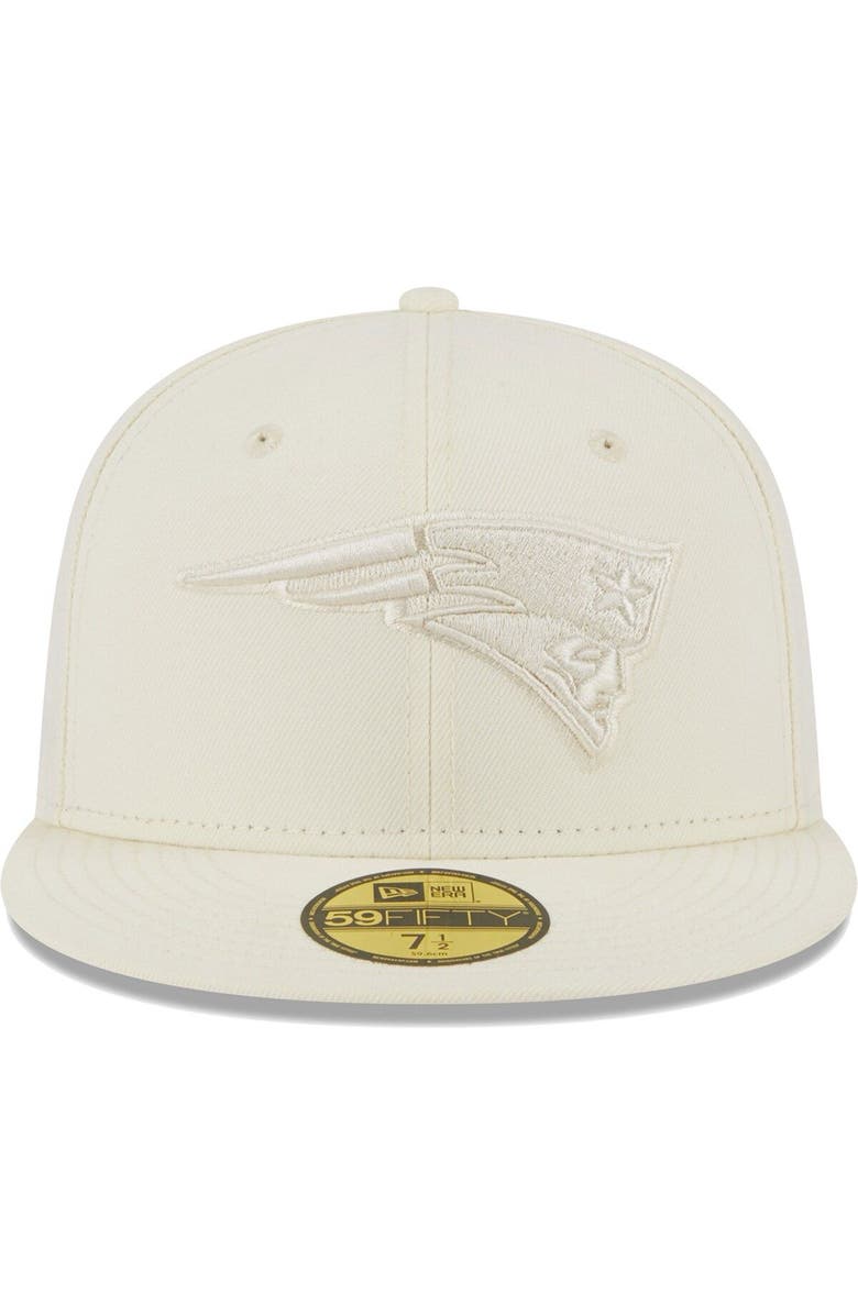 New Era Men's New Era Cream New England Patriots Color Pack 59FIFTY Fitted Hat, Alternate, color, 