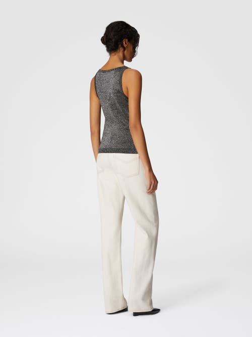 Missoni Glitter Tank Top In Black & Silver