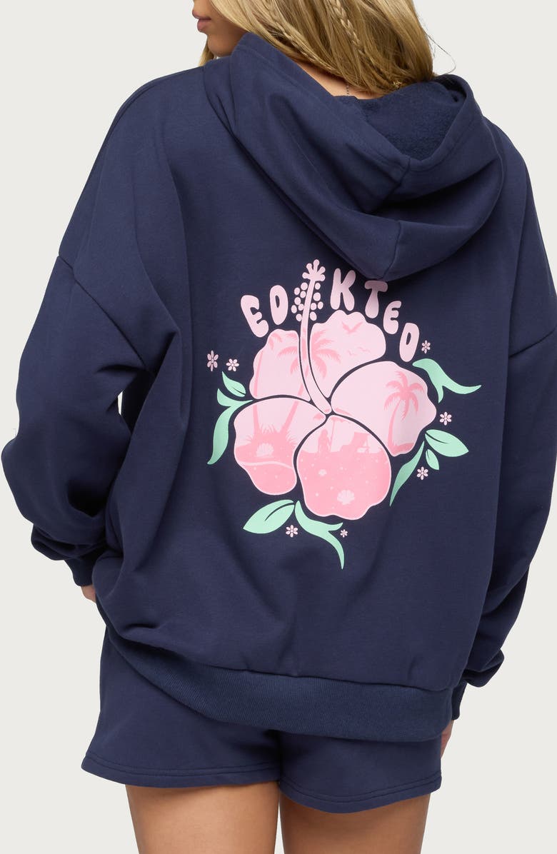 EDIKTED Beach Bloom Hoodie, Alternate, color, 