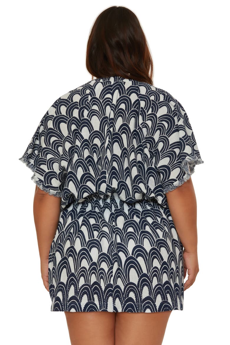 Arches Cotton Cover-Up Tunic, Alternate, color, INK
