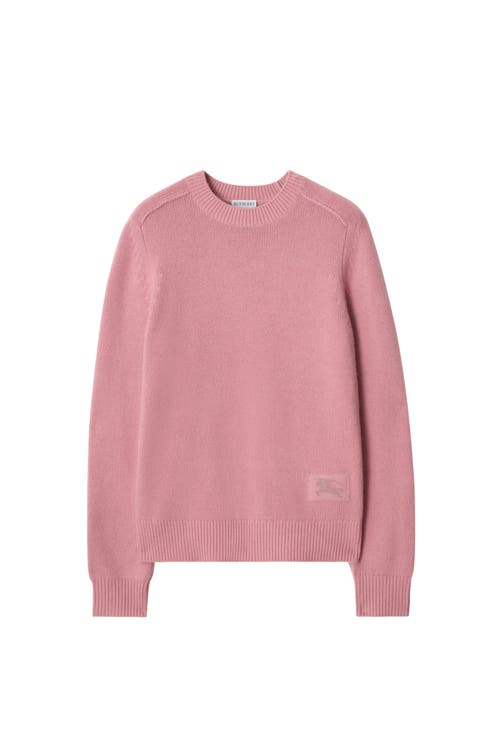 Burberry Constance Cashmere Crewneck Sweater In Pink