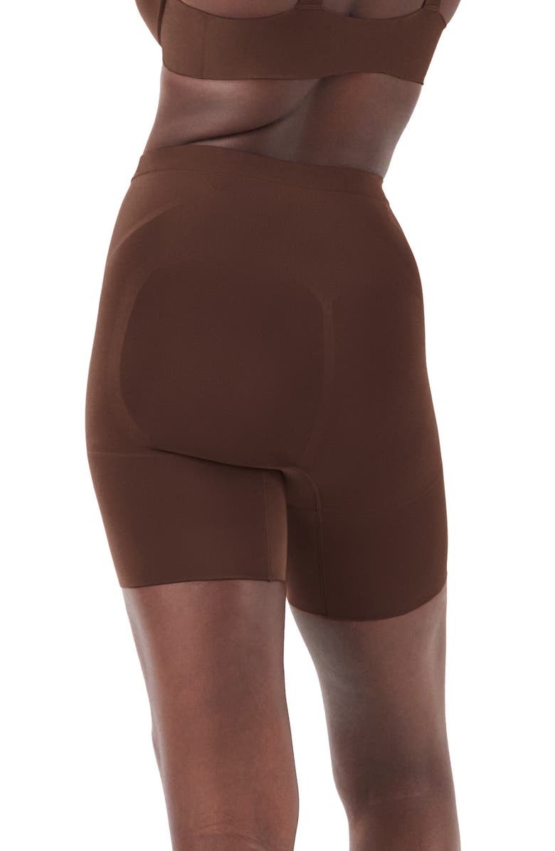 SPANX<sup>®</sup> SPANXsculpt<sup>™</sup> OnCore Mid Thigh Shorts, Alternate, color, Chestnut Brown