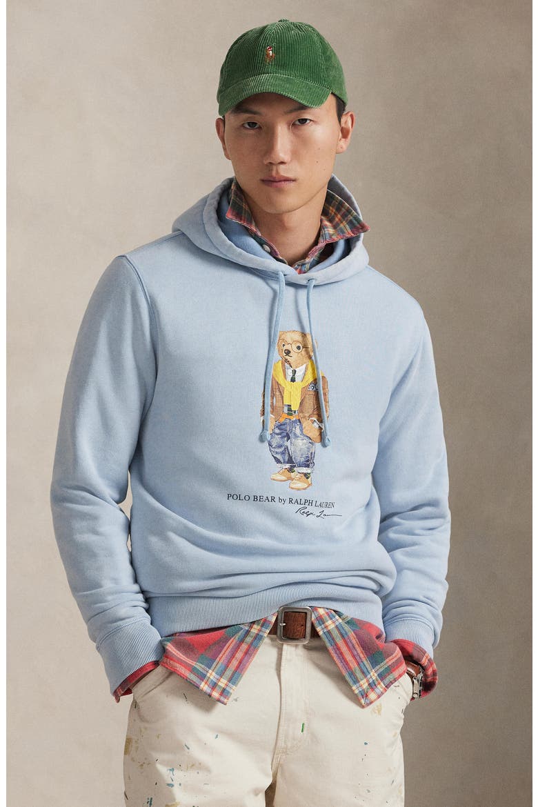 Polo Bear Graphic Hoodie, Alternate, color, SOUTHPORT BLUE/ HERITAGE BEAR